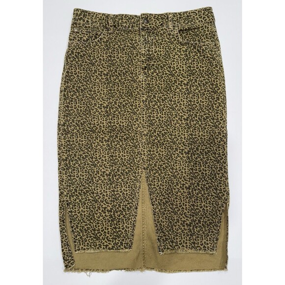 Zara Leopard Print Pencil Skirt - Picture 1 of 7